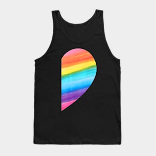 Matching Lgbt Valentines Day Rainbow Heart Gay Couple Tank Top